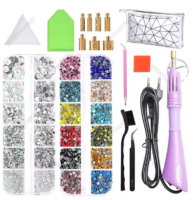 HOTFIX Fast Heated 7200Pcs Hotfix Rhinestone Set