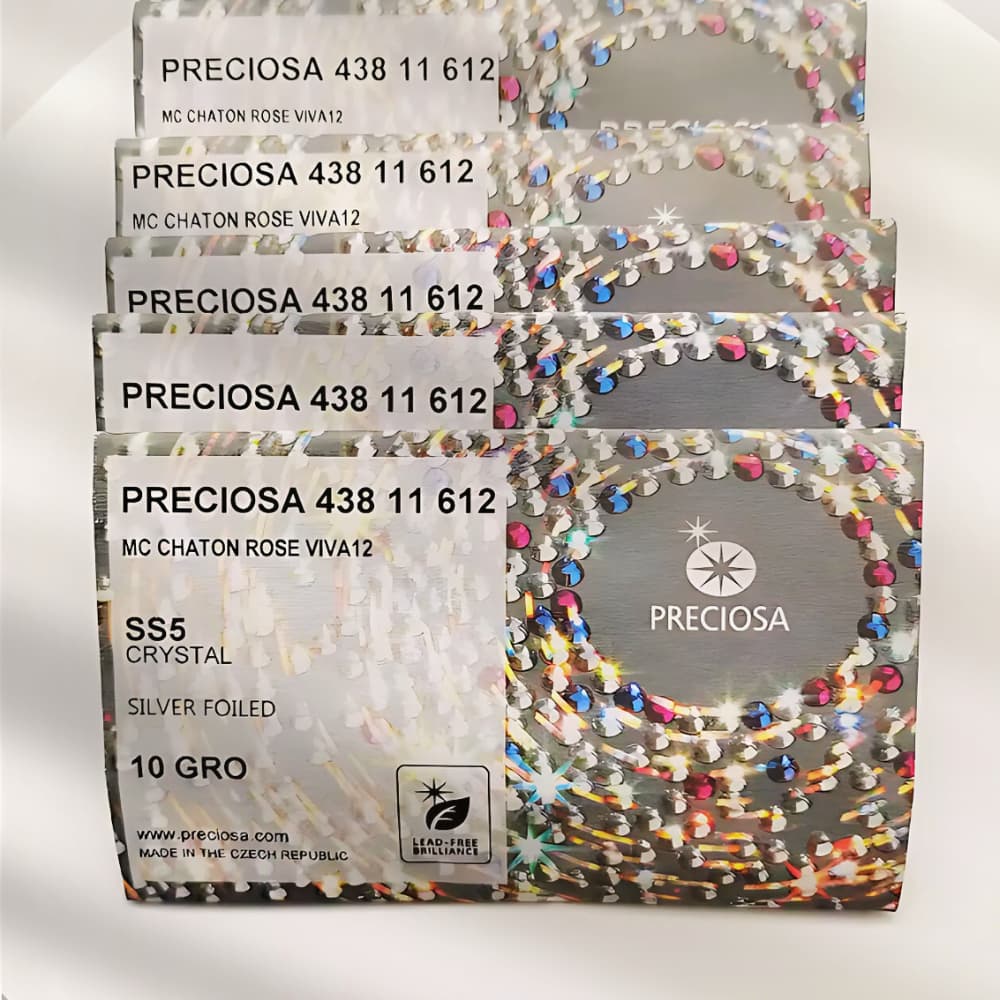 5 packages of preciosa hotfix rhinestones